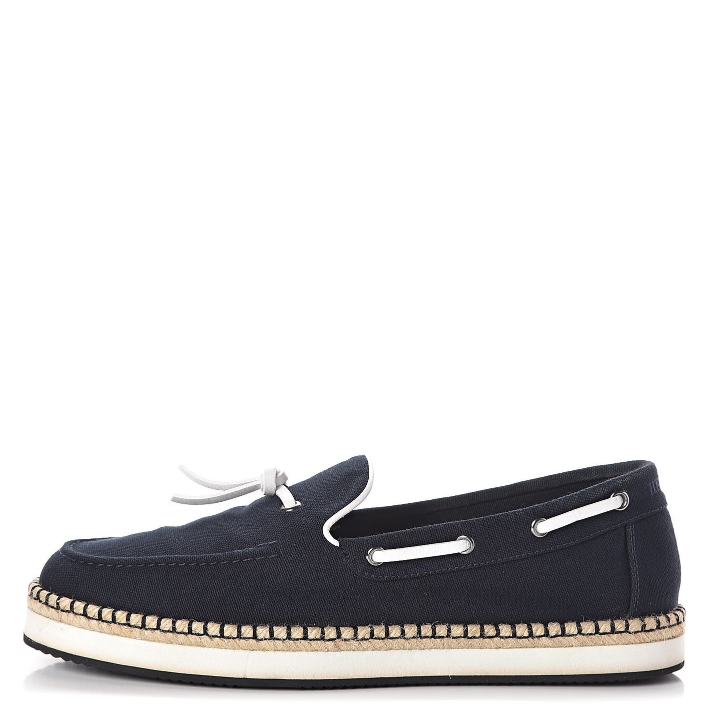 Cotton Canvas Mens Optimiste Moccasin Loafers 43 Navy