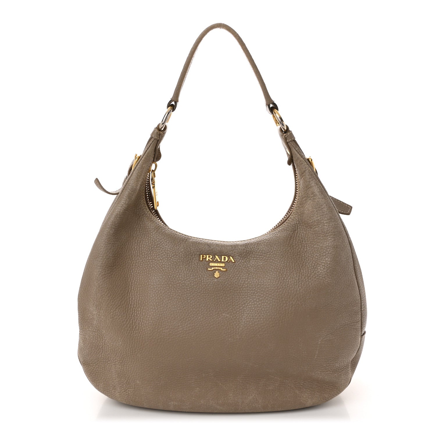 Prada Vitello Daino Hobo Argilla 1 of 14