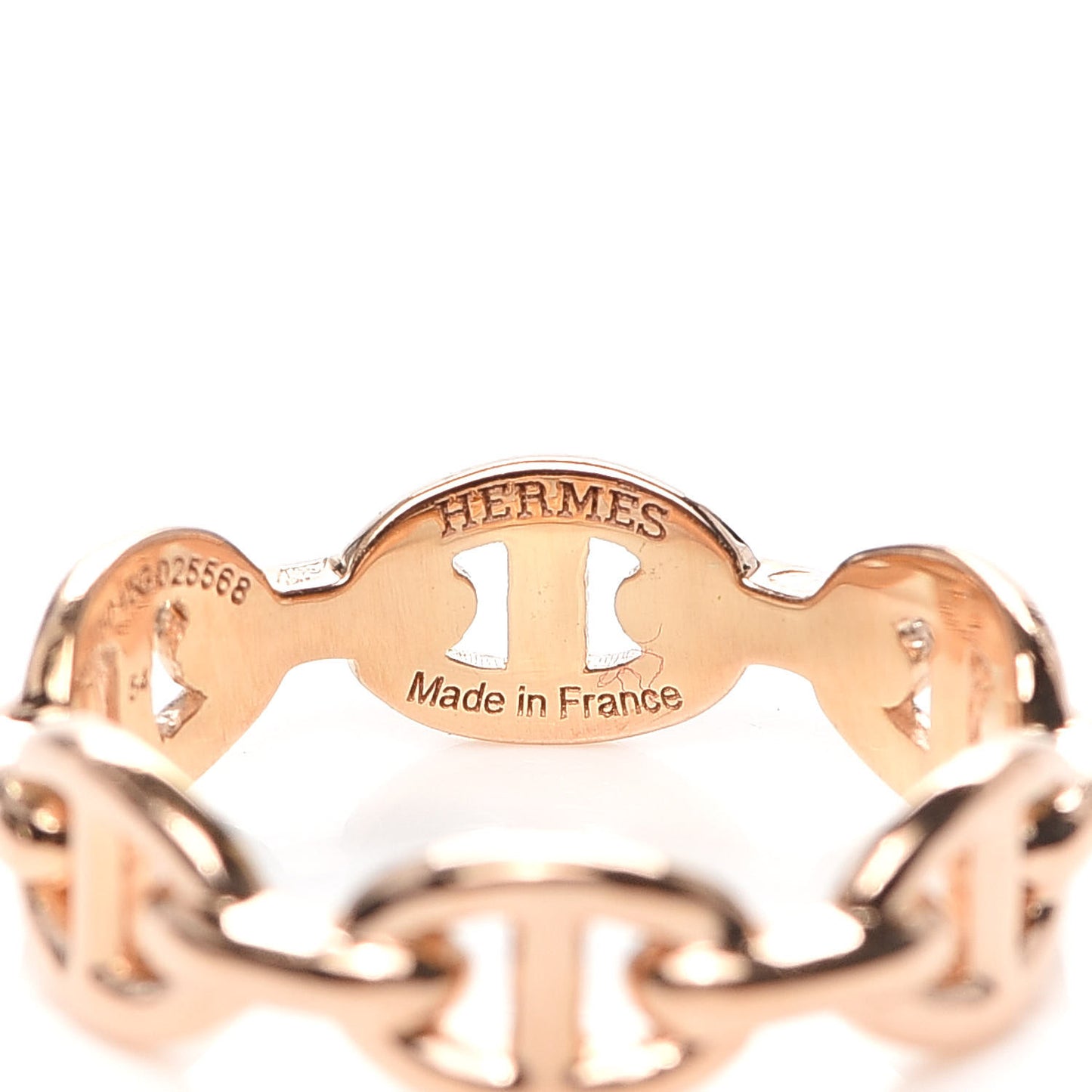 18K Rose Gold PM Chaine D'Ancre Enchainee Ring 54 7