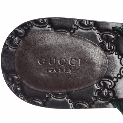 Gucci Nylon Guccissima Web Womens Thong Sandals 38.5 Green Red Cocoa 9 of 9
