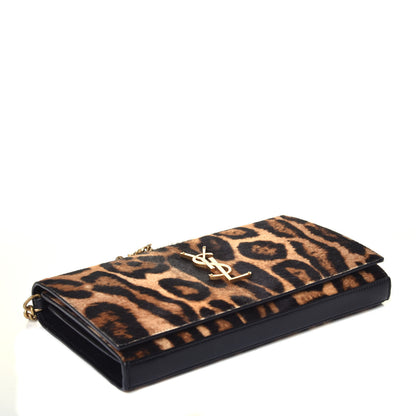 Saint Laurent Calf Hair Monogram Chain Wallet Leopard 4 of 11