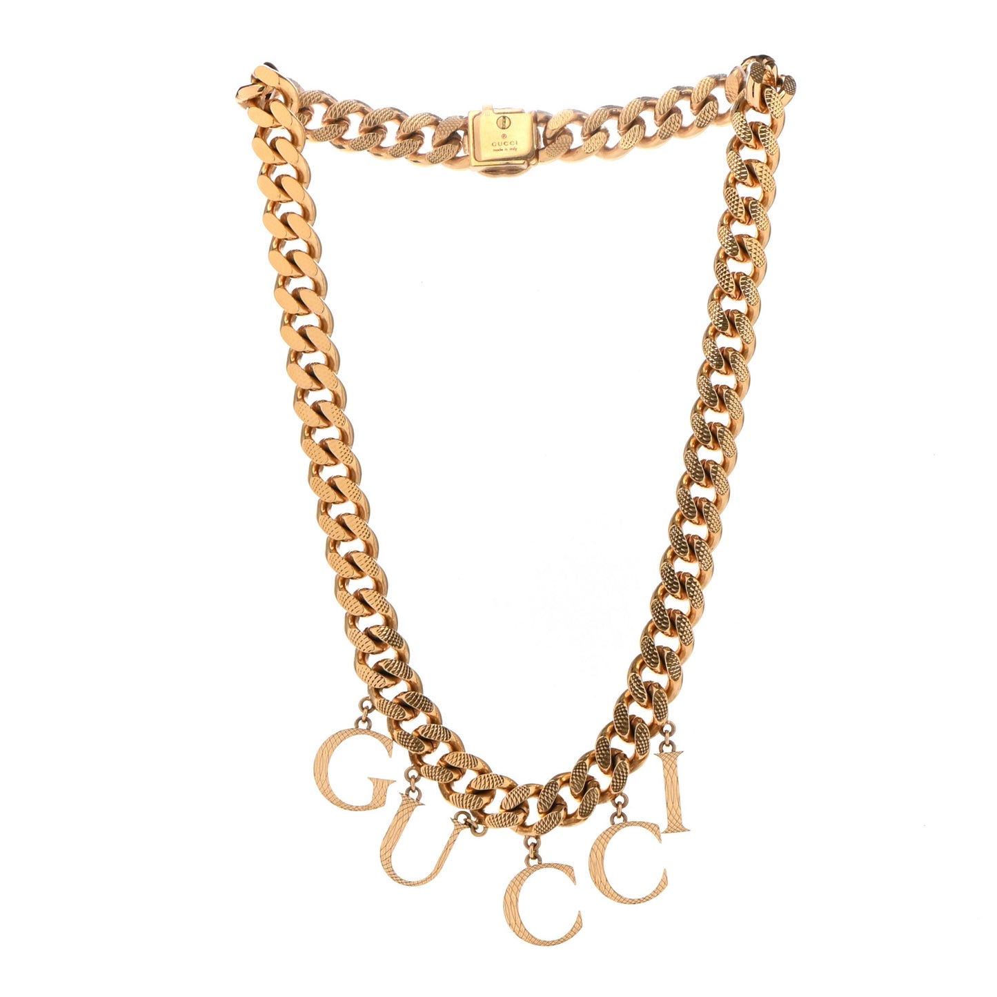 Script Choker Necklace Gold