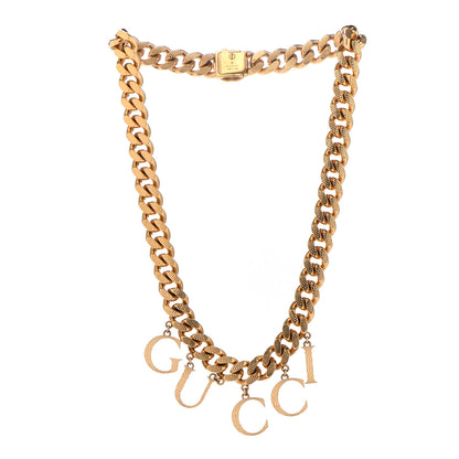 Gucci Script Choker Necklace Gold 3 of 6