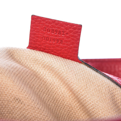 Gucci Pebbled Calfskin Medium Soho Chain Shoulder Bag Tabasco Red 7 of 12