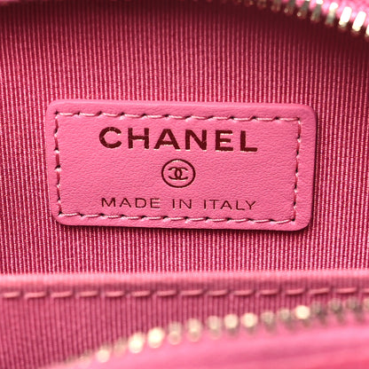 Chanel Caviar Quilted Phone Holder Wallet On Chain WOC Pink 6 of 11