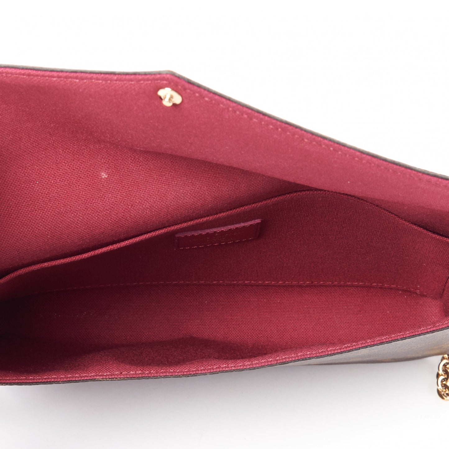 Monogram Pochette Felicie Chain Wallet Fuchsia