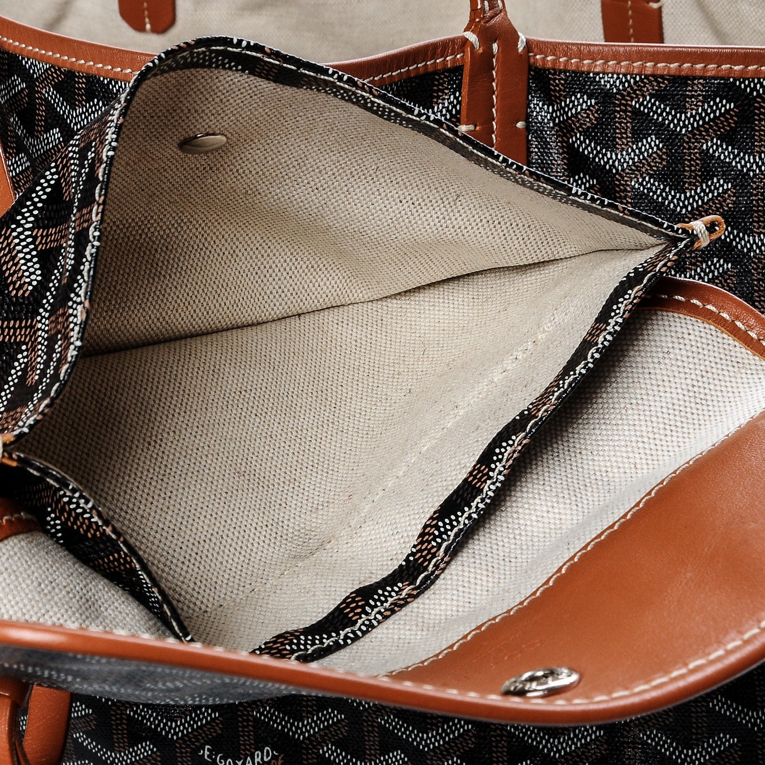 Goyard Goyardine Saint Louis GM Black Gold 9 of 10