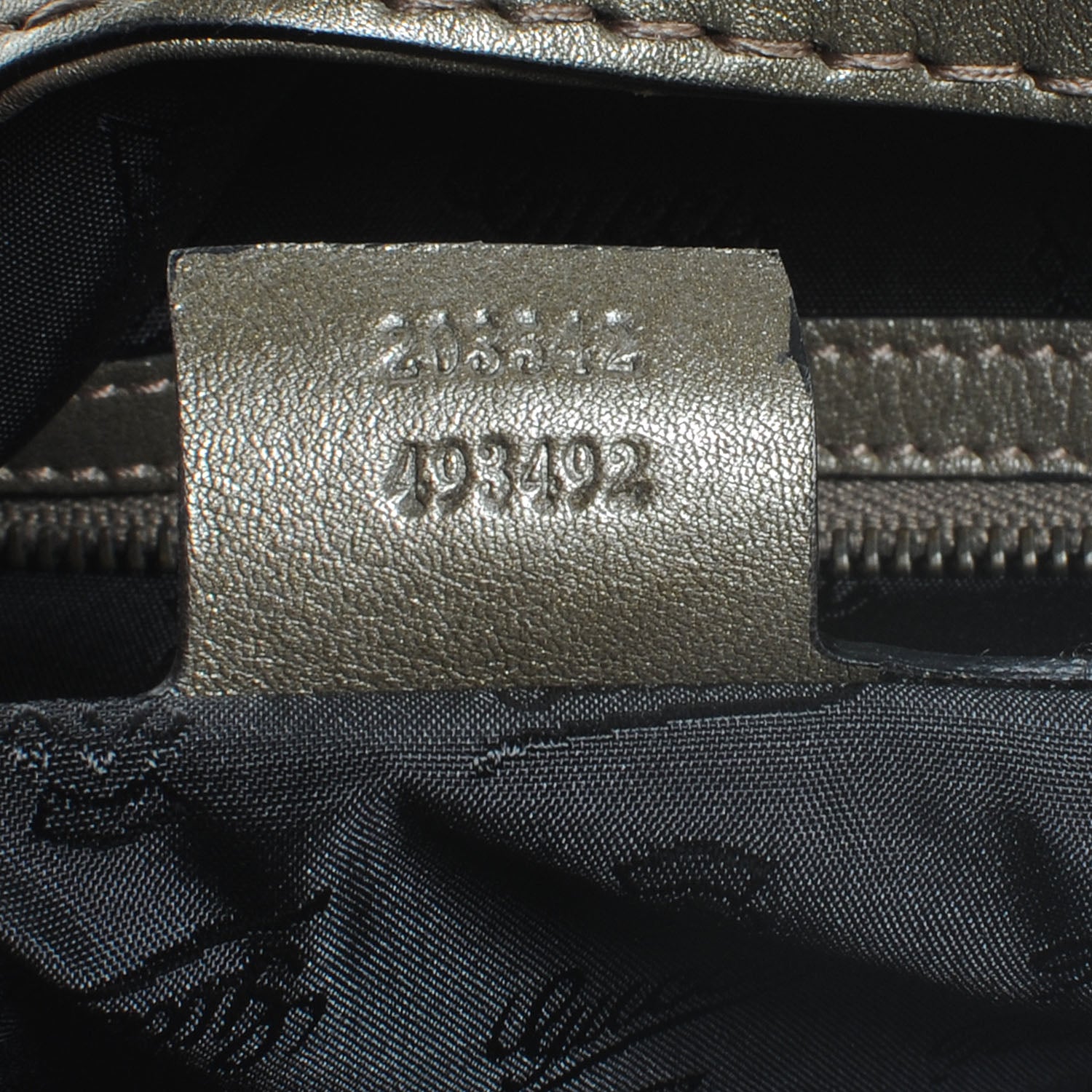 Gucci Guccissima Large Jockey Hobo Metallic Grey 7 of 7