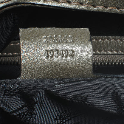 Gucci Guccissima Large Jockey Hobo Metallic Grey 7 of 7