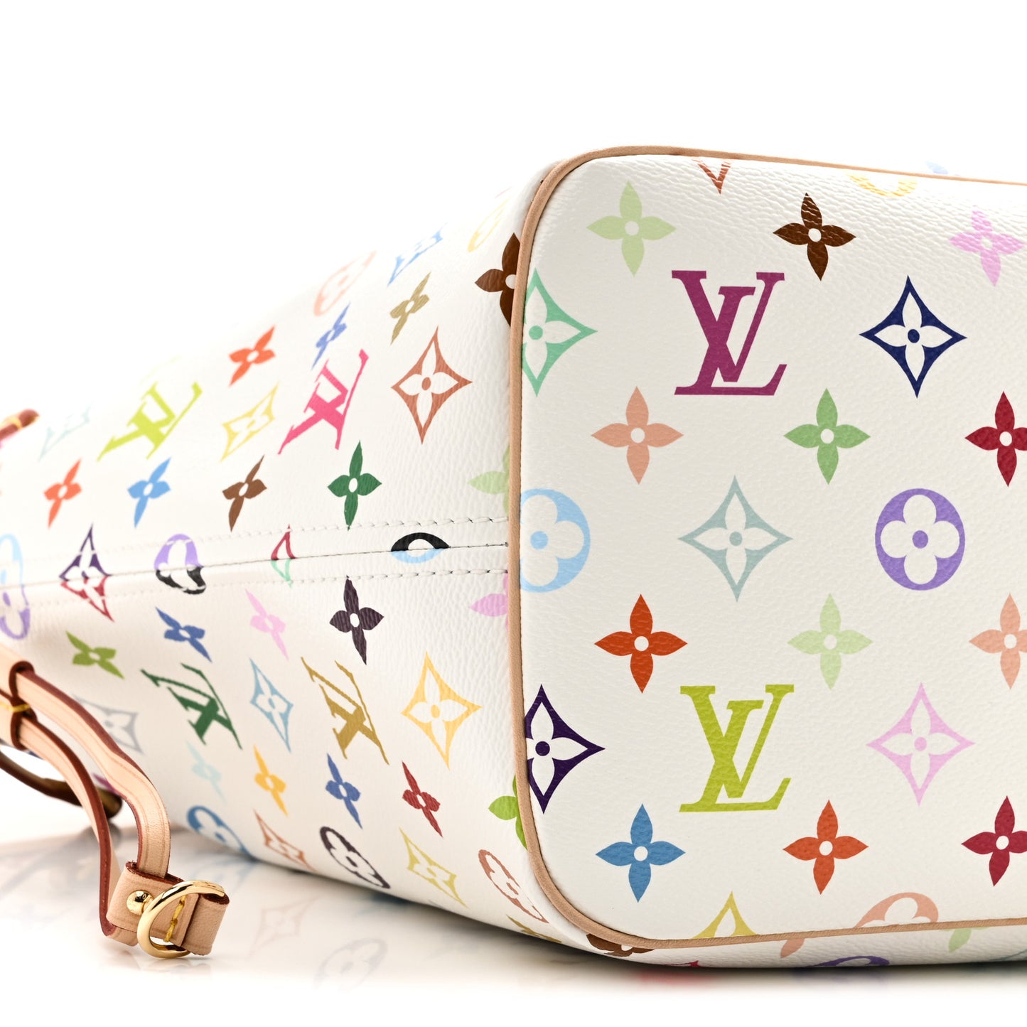 LV X TM Monogram Multicolor Neverfull MM White