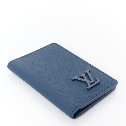 Louis Vuitton Grained Calfskin Aerogram Pocket Organizer Marine 4 of 7