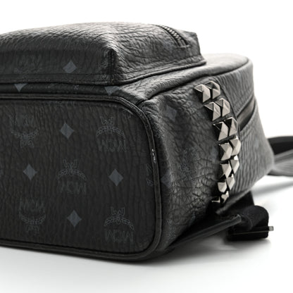 MCM Visetos Side Stud Mini Stark Backpack Black 9 of 10