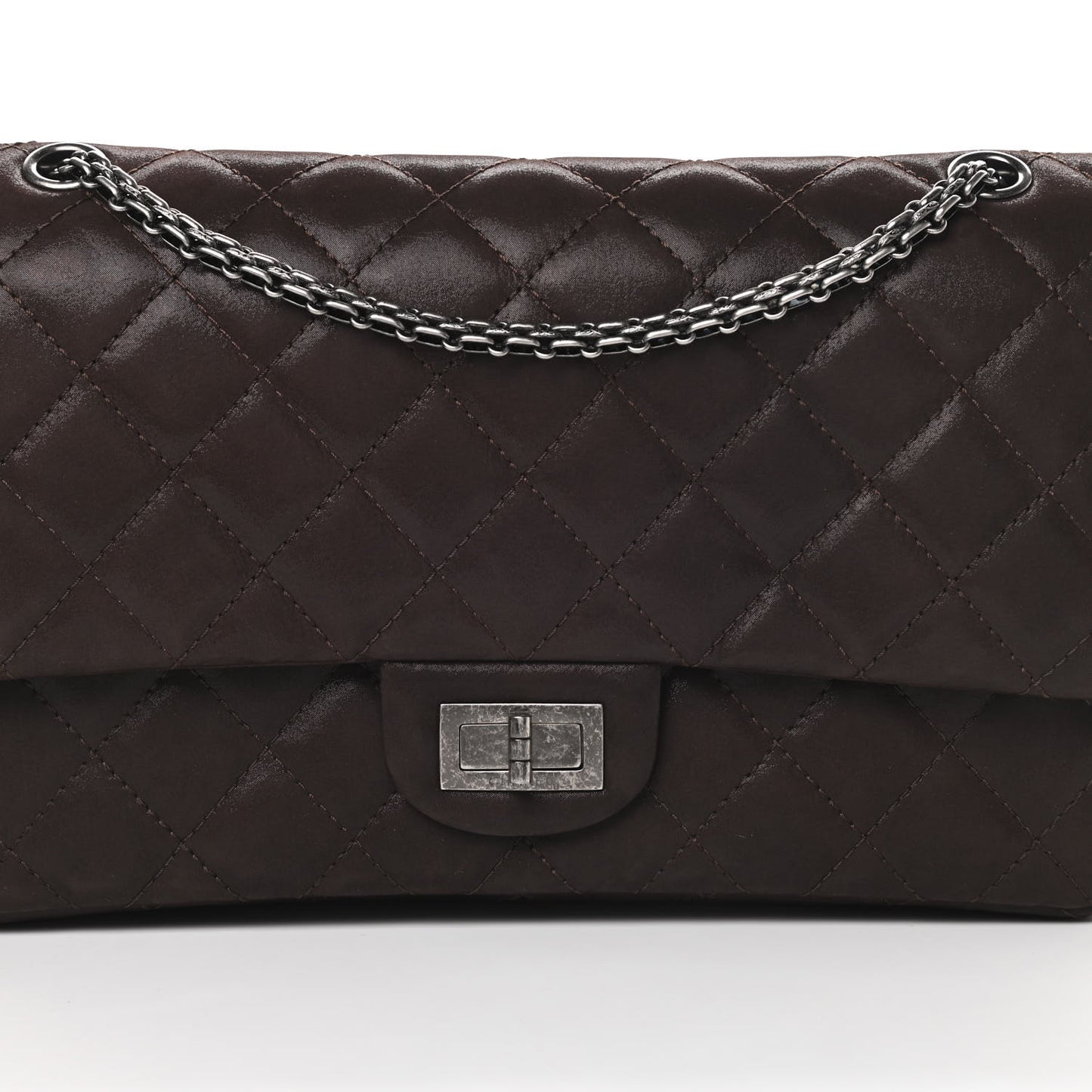 Iridescent Calfskin Quilted 2.55 Reissue 227 Flap Brown