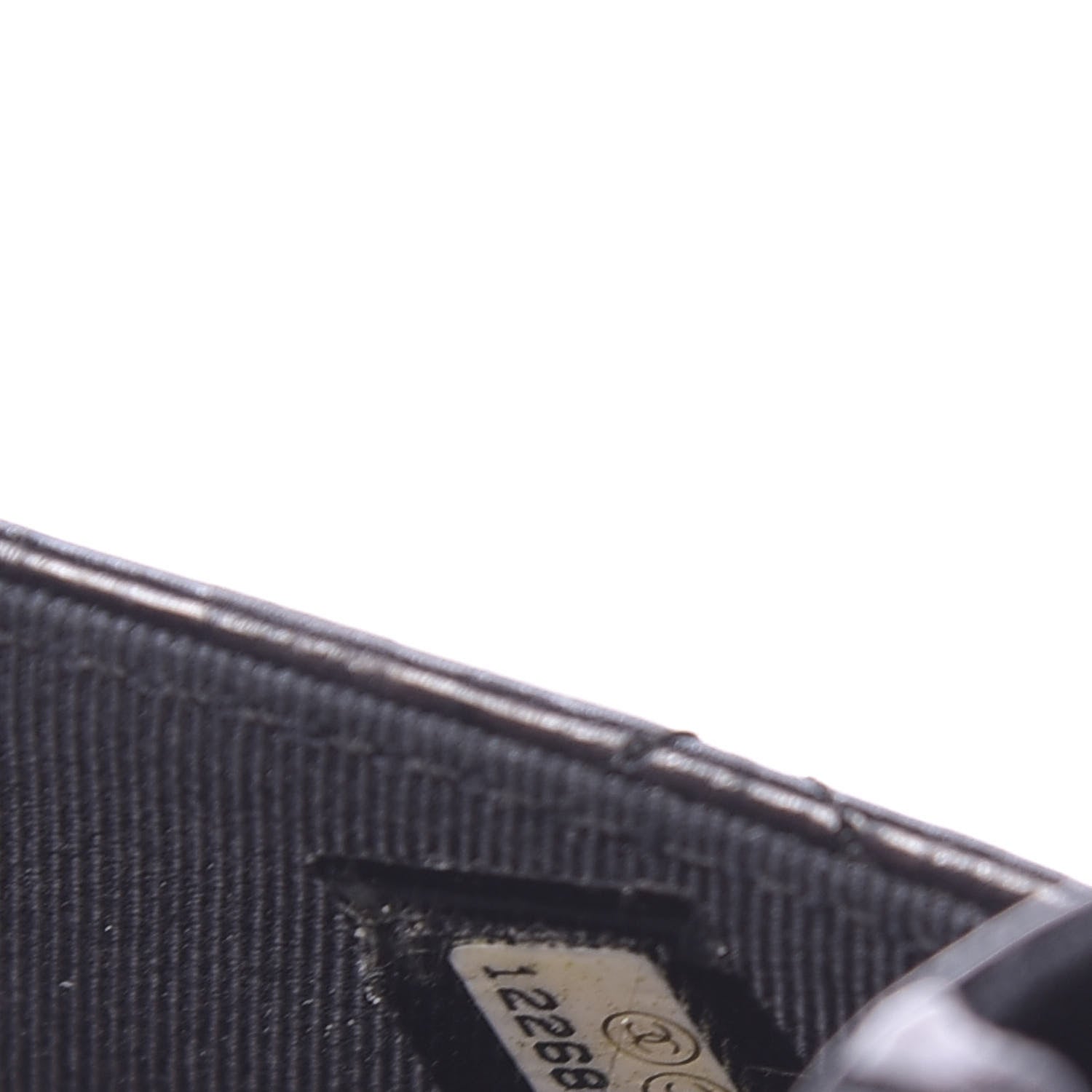Chanel Aged Calfskin Striped Reissue Wallet On Chain WOC Black 7 of 12
