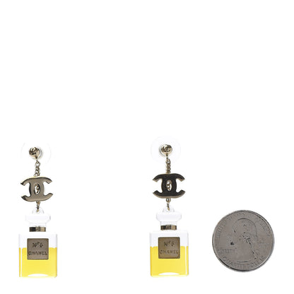 Chanel N°5 Perfume Bottle CC Drop Earrings Gold 2 of 4
