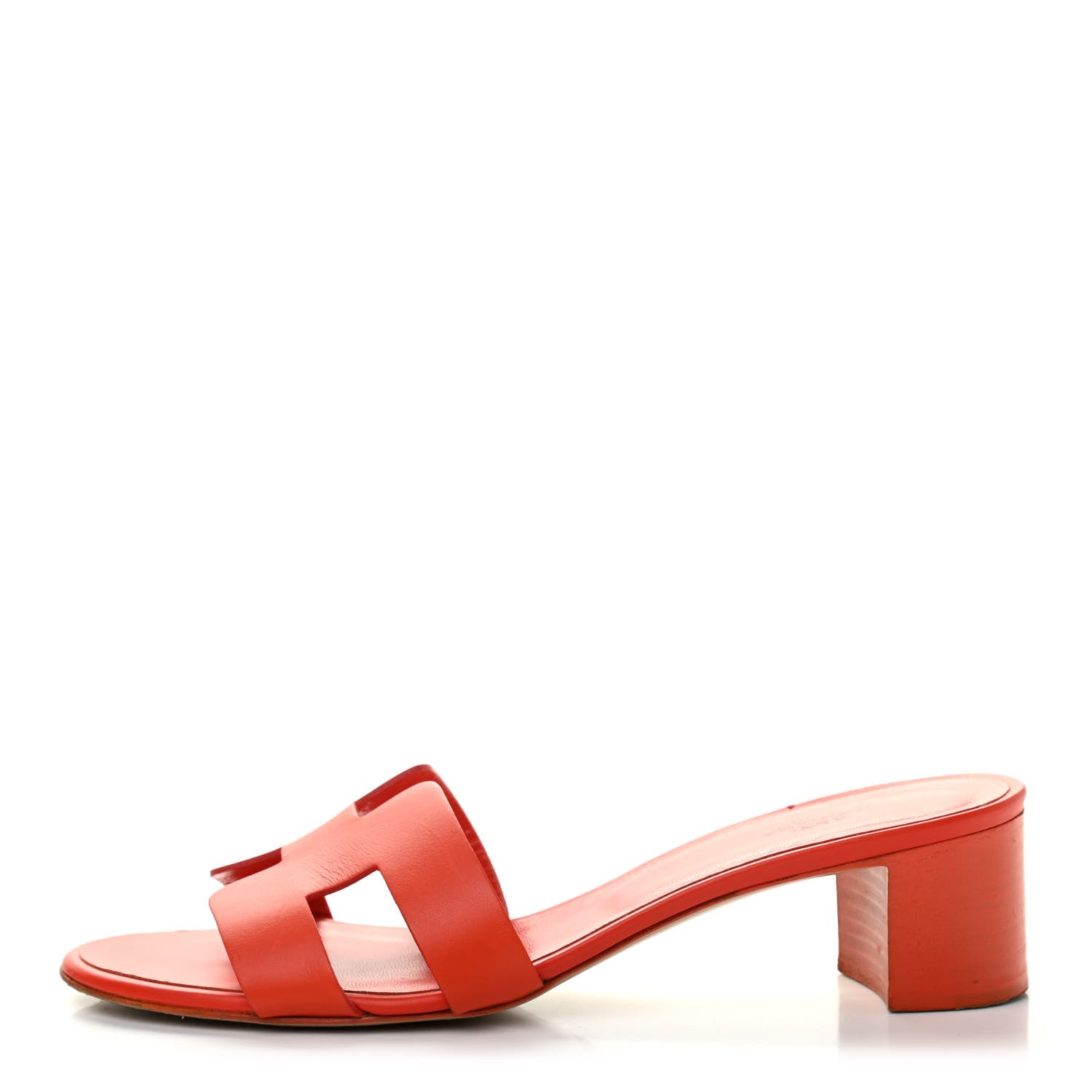 Hermes Calfskin Oasis Sandals 38 Coquelicot 1 of 11