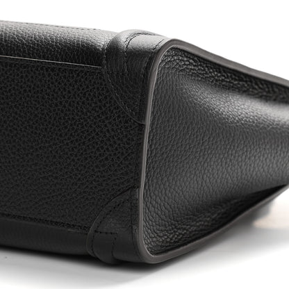 Celine Drummed Calfskin Nano Luggage Black 9 of 12