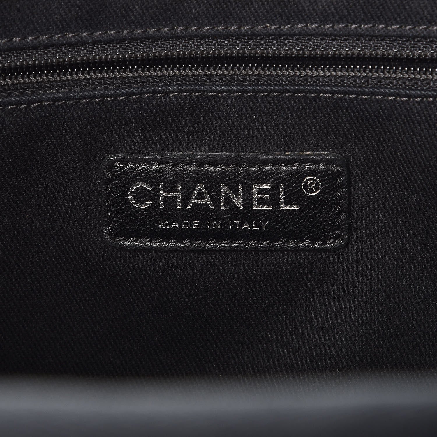 Chanel Canvas Small Deauville Tote Grey 6 of 7