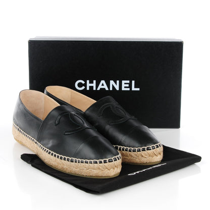 Chanel Lambskin CC Espadrilles 40 Black 5 of 11