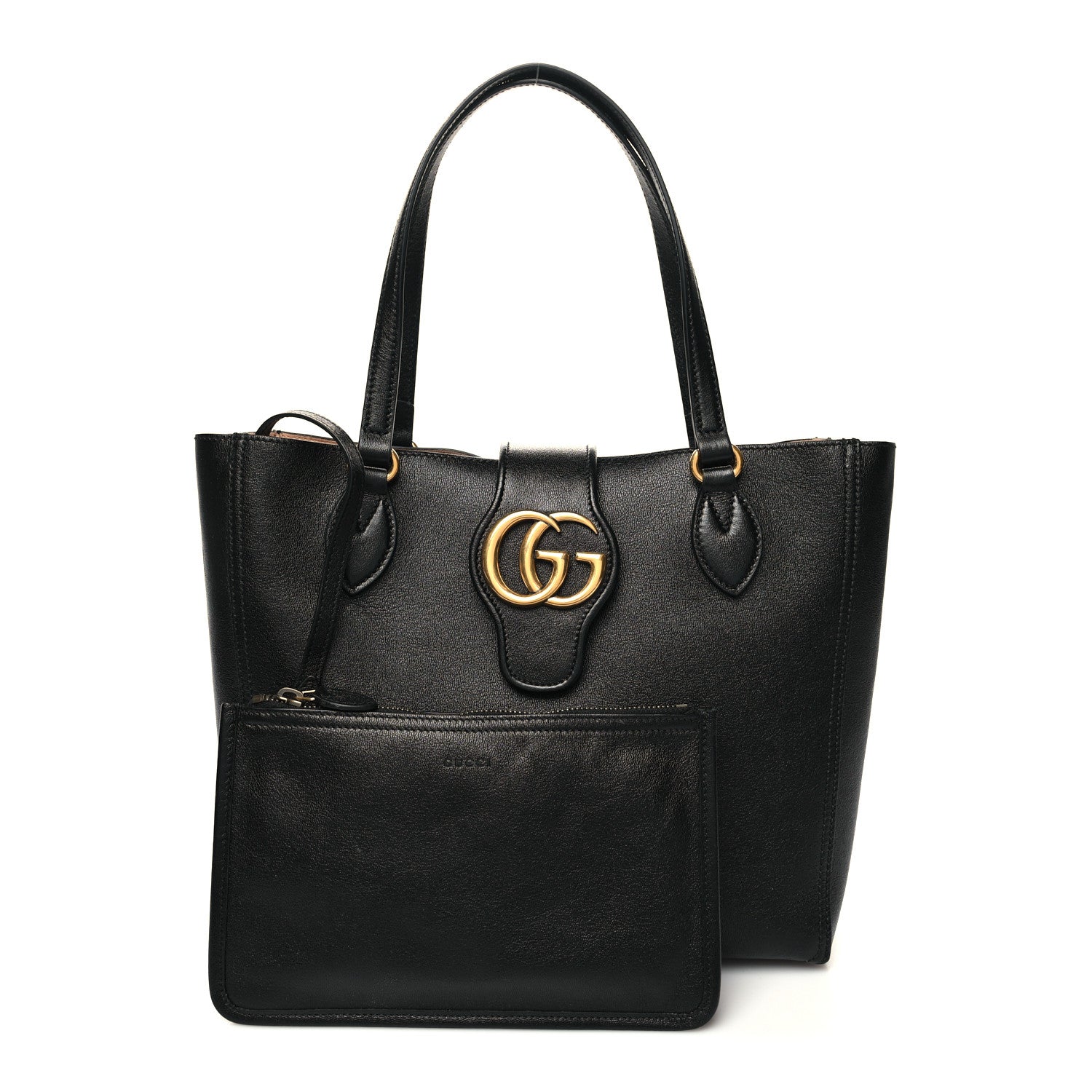 Gucci New Sakai Calfskin Lux Small Dahlia Tote Black 1 of 12
