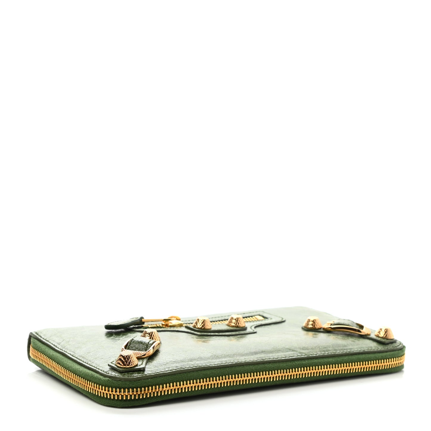 Agneau Arena Giant 12 Gold Hardware Compagnon Wallet Thyme