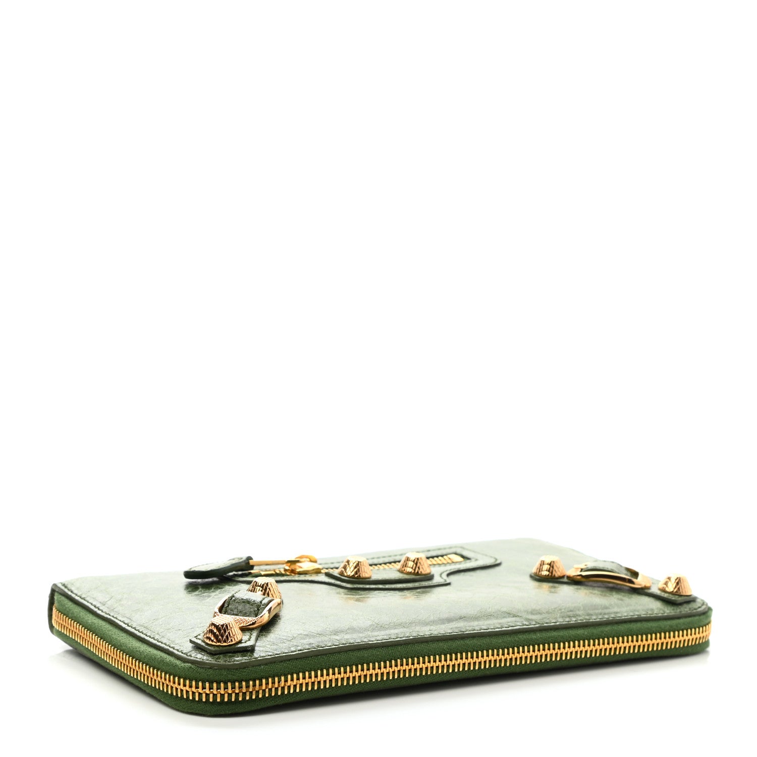 Balenciaga Agneau Arena Giant 12 Gold Hardware Compagnon Wallet Thyme 4 of 8