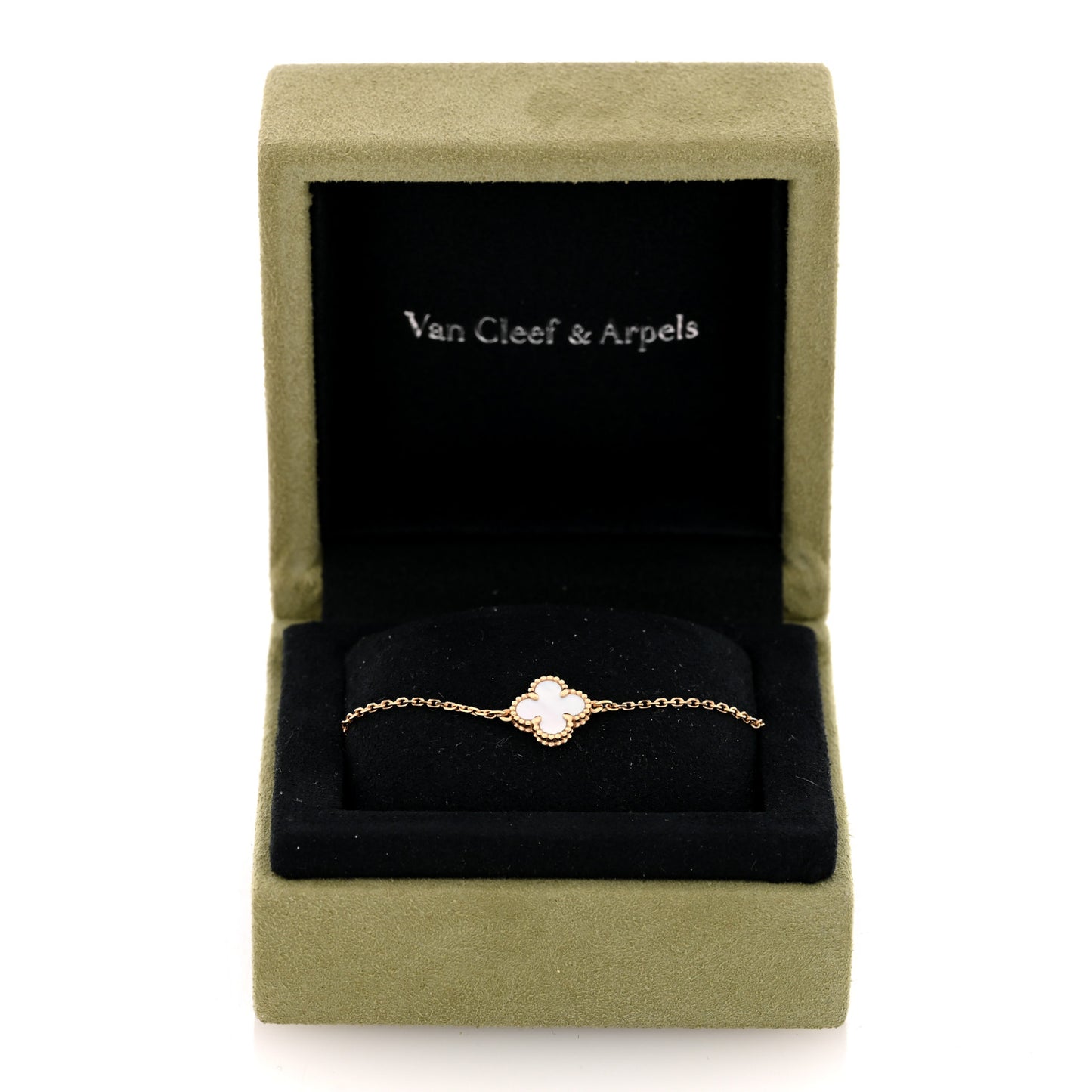 18K Yellow Gold Mother of Pearl Sweet Alhambra Bracelet