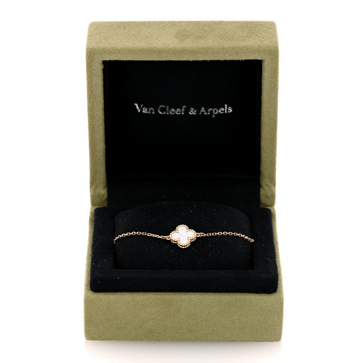 Van Cleef & Arpels 18K Yellow Gold Mother of Pearl Sweet Alhambra Bracelet 4 of 4