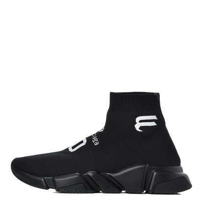 Balenciaga Neoprene Knit Soccer Mens Speed Sneakers 42 Black 1 of 9