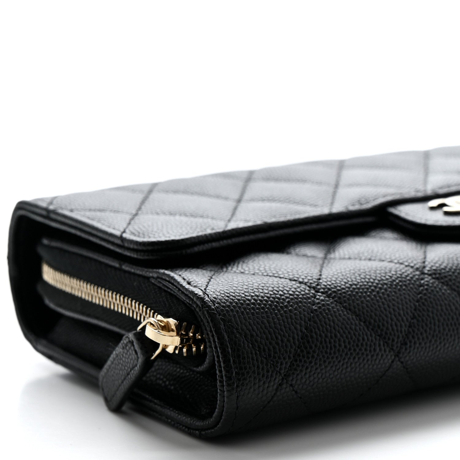 Chanel Caviar Quilted Phone Holder Wallet on Removable Chain Black 11 of 13