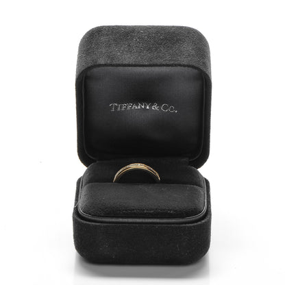 Tiffany 18K Yellow Gold Diamond 3mm Half Circle Channel Set Band Ring 7 6 of 6