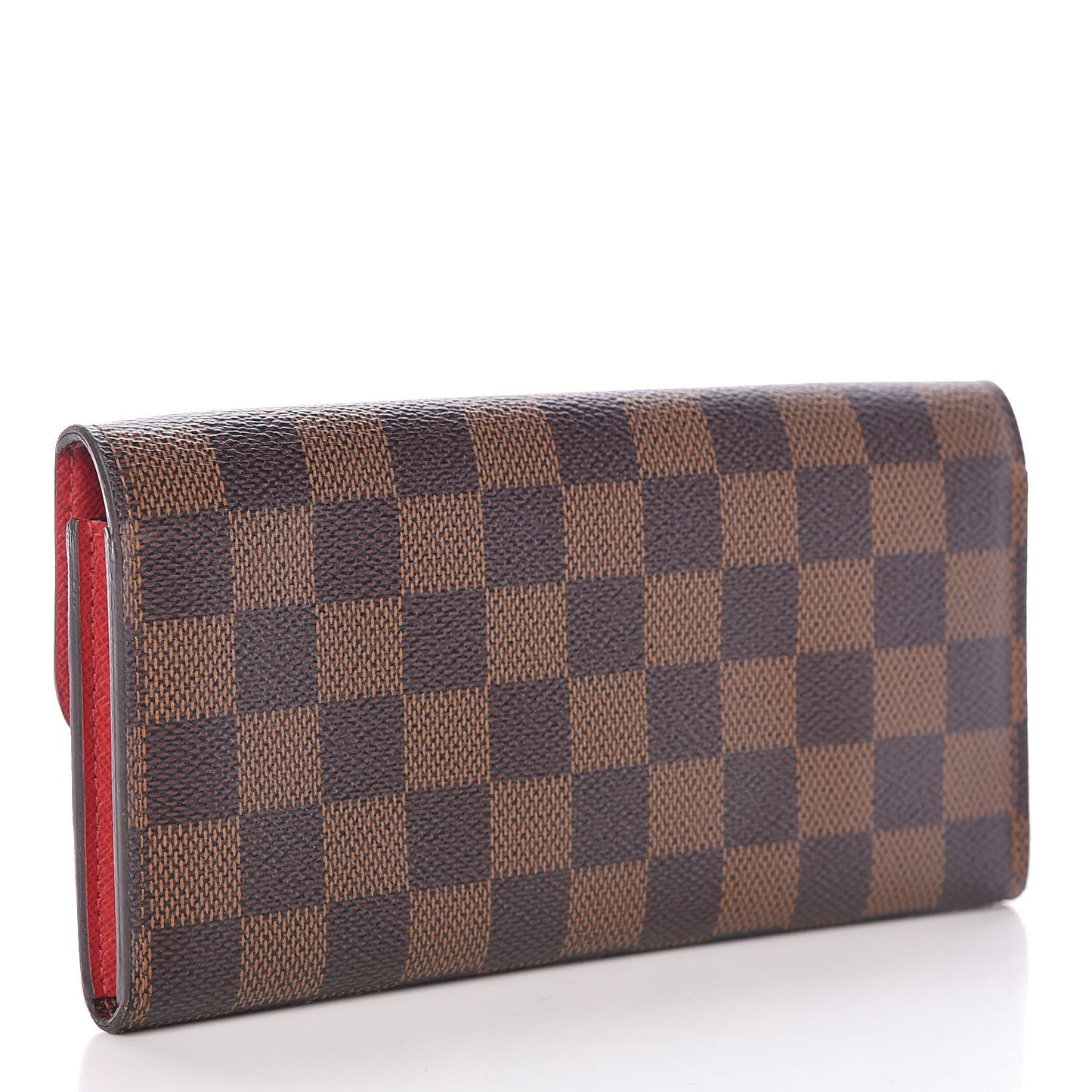 Damier Ebene Emilie Wallet Red