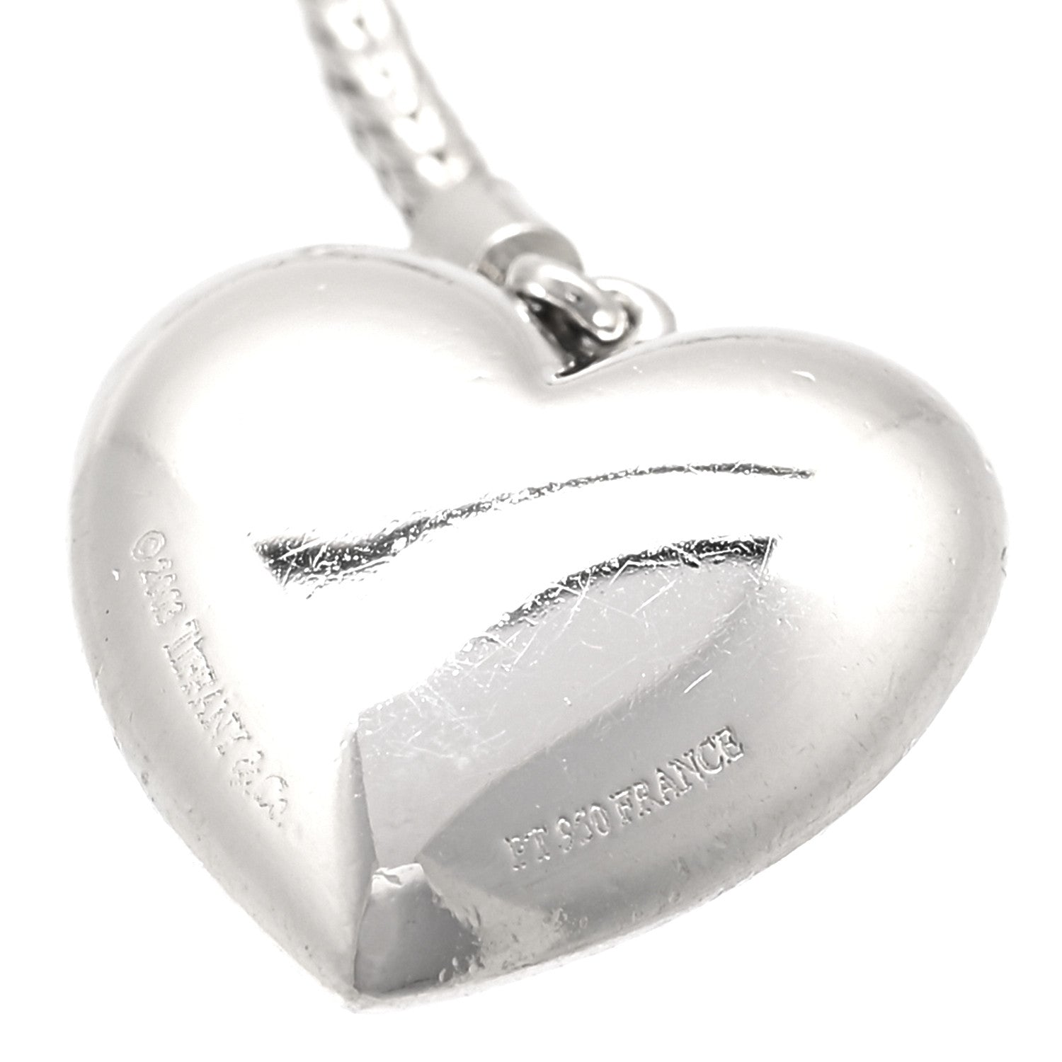 Tiffany Platinum Diamond Heart Lariat Necklace 5 of 5