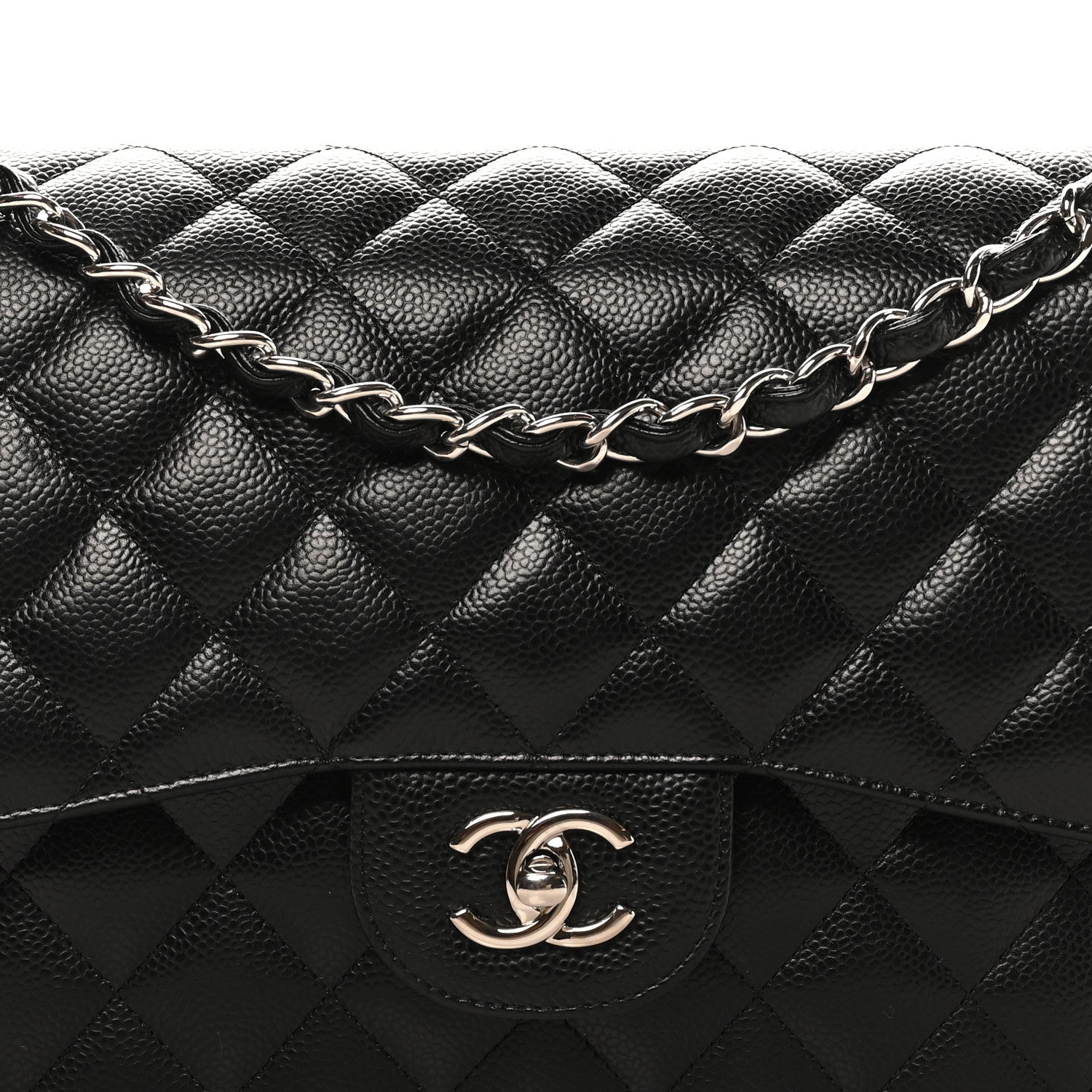Chanel Caviar Quilted Jumbo Double Flap Black 8 of 10