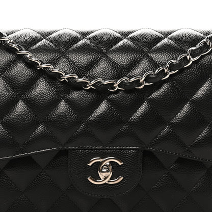 Chanel Caviar Quilted Jumbo Double Flap Black 8 of 10