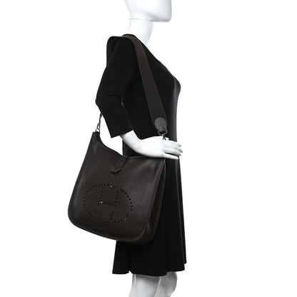 Hermes Epsom Evelyne II GM Chocolate 2 of 12