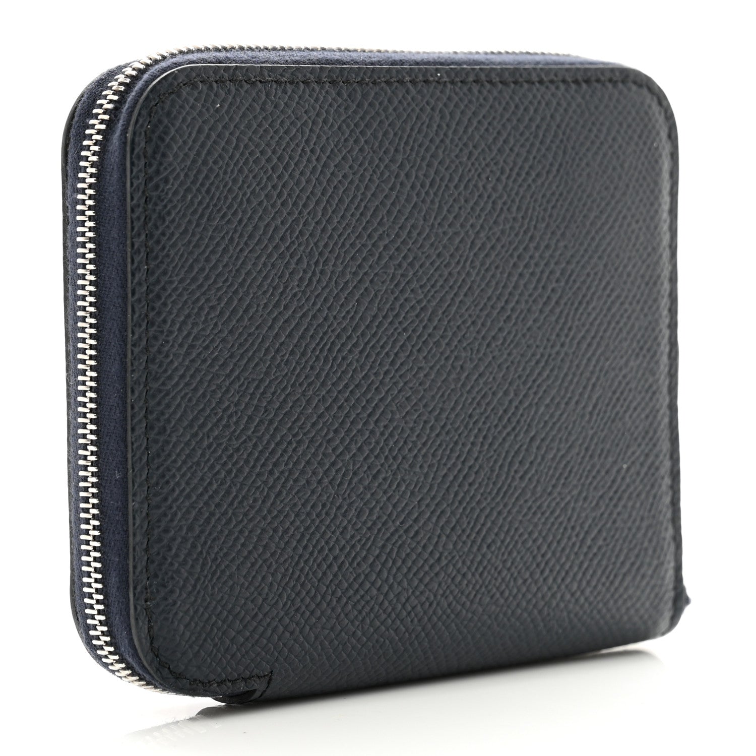 Hermes Epsom Silk'In Compact Wallet Bleu Indigo 3 of 7