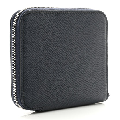 Hermes Epsom Silk'In Compact Wallet Bleu Indigo 3 of 7