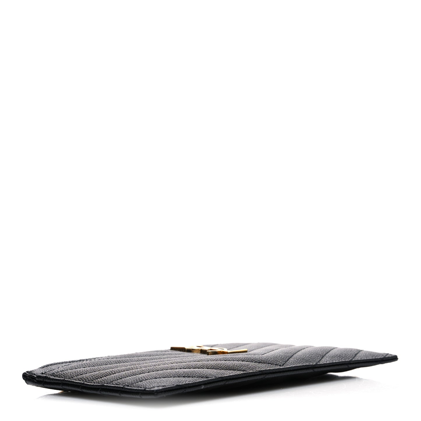 Grain De Poudre Chevron Monogram Bill Pouch Black