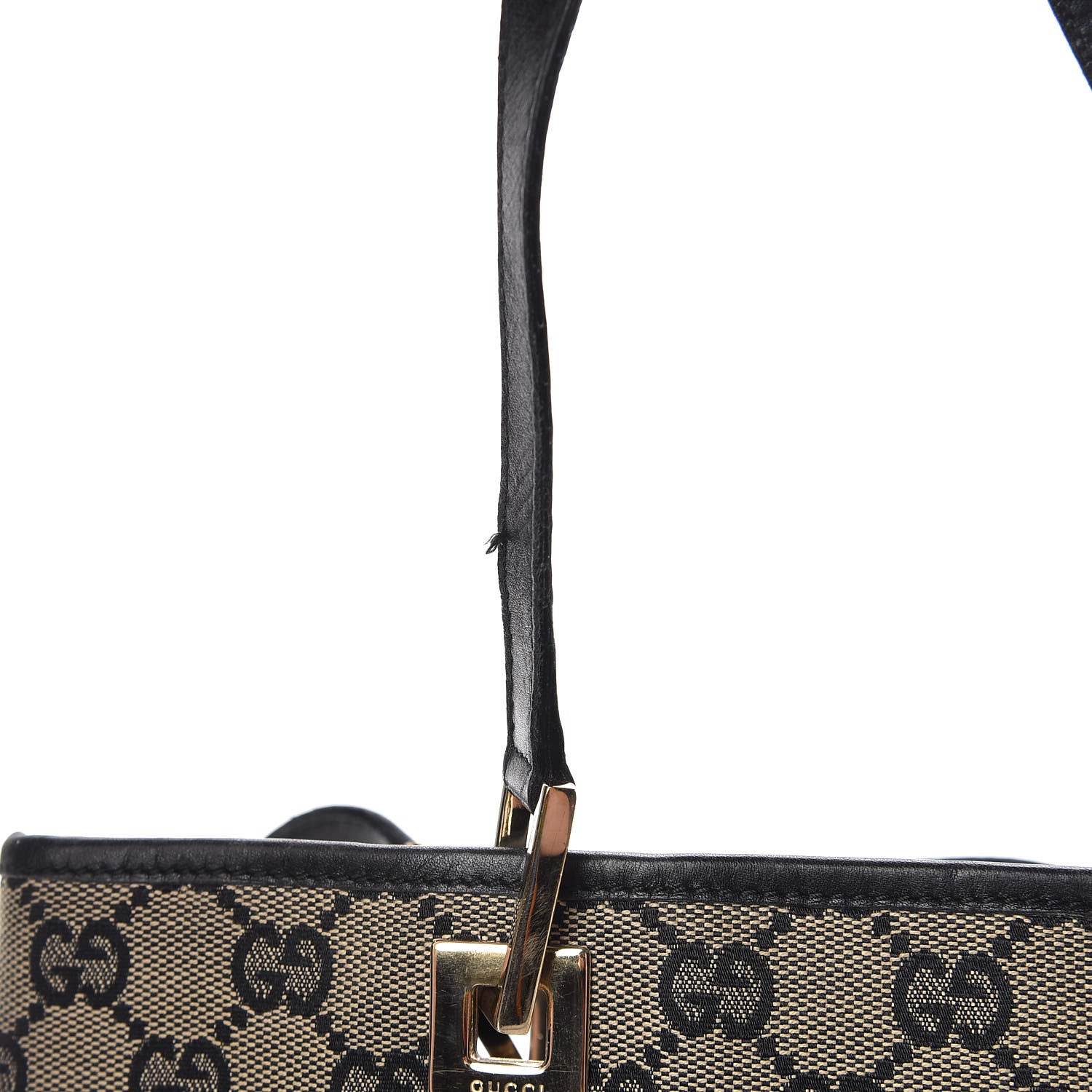 Gucci Monogram Small Bucket Tote Black 19 of 20