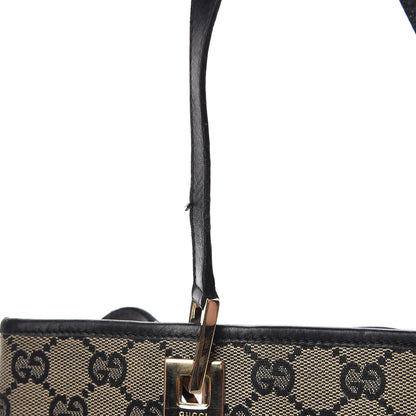 Gucci Monogram Small Bucket Tote Black 19 of 20