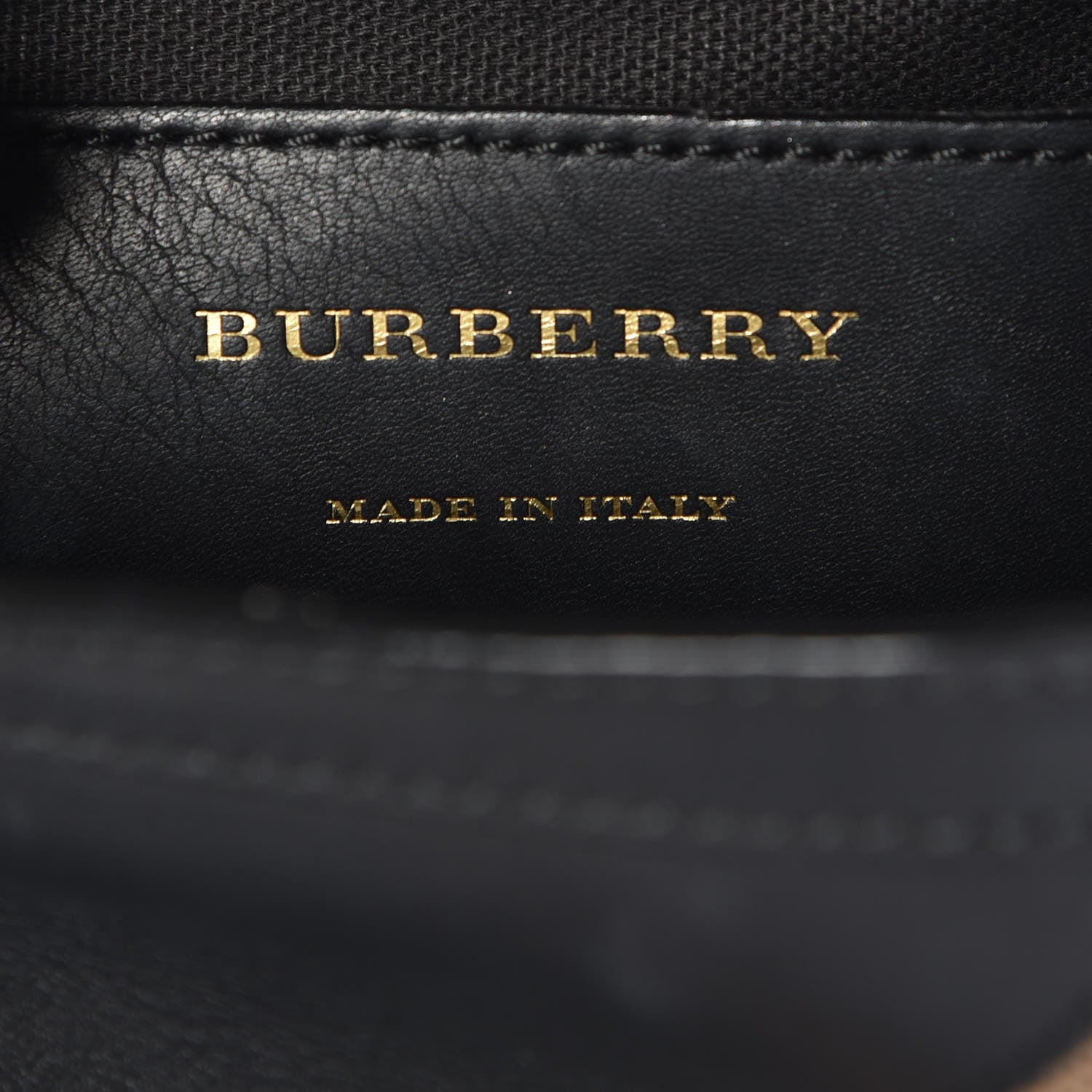 Burberry Canvas Check Calfskin Small The Bucket Backpack Bag Natural 6 of 7