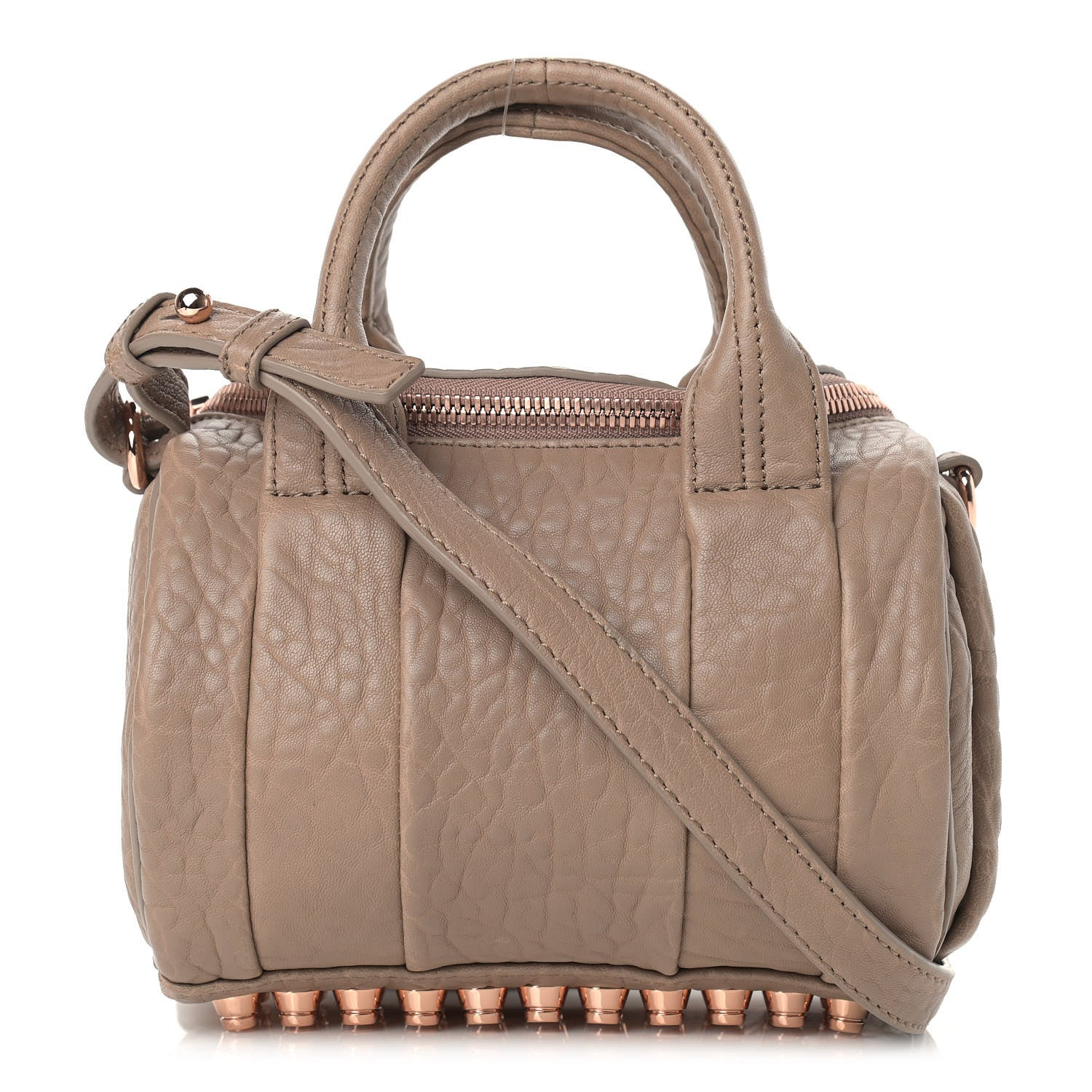 Alexander Wang Pebbled Lambskin Mini Rockie Latte Rose Gold Hardware 1 of 9