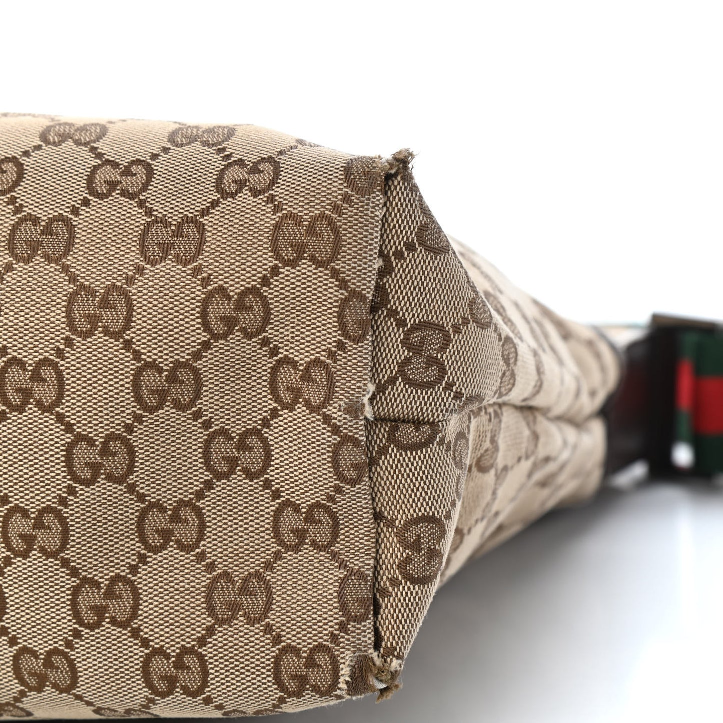 Monogram Web Medium Flat Messenger Bag Brown