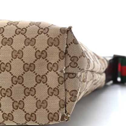 Gucci Monogram Web Medium Flat Messenger Bag Brown 9 of 11