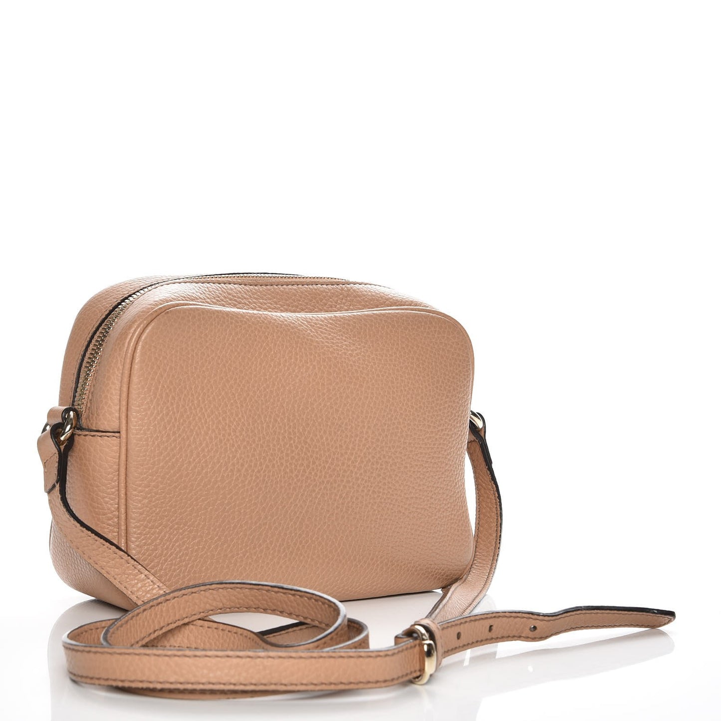 Pebbled Calfskin Small Soho Disco Bag Rose Beige