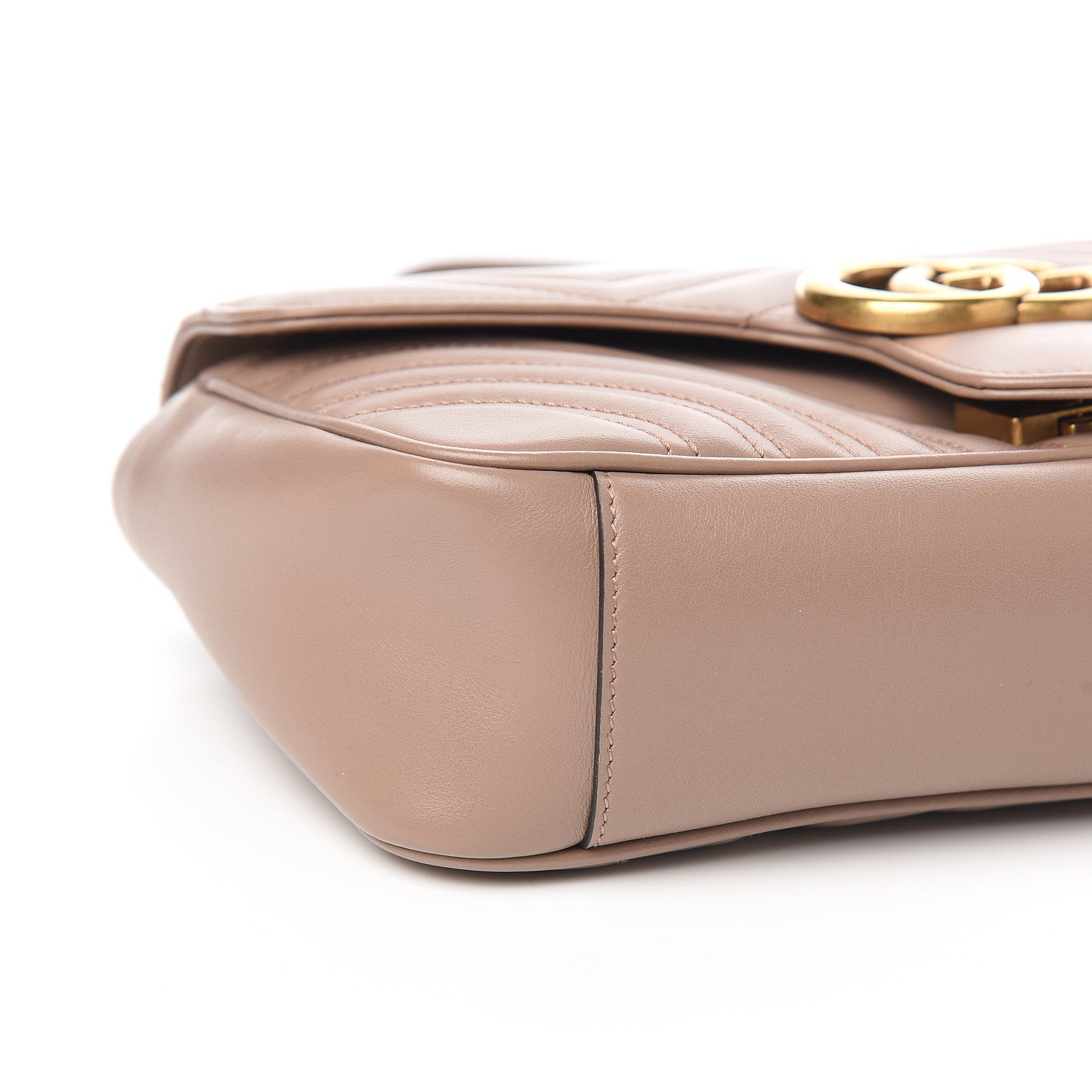 Gucci Calfskin Matelasse Small GG Marmont Shoulder Bag Porcelain Rose 7 of 9