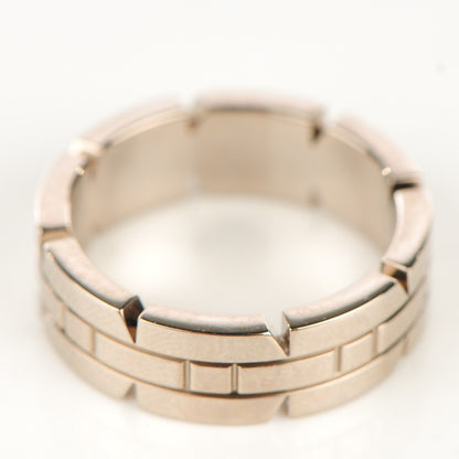 Cartier 18K White Gold 7mm Tank Francaise Ring 52 6 5 of 5