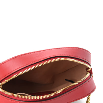Gucci GG Supreme Monogram Kingsnake Heart Embroidered Mini Chain Shoulder Bag Beige Hibiscus Red 5 of 12