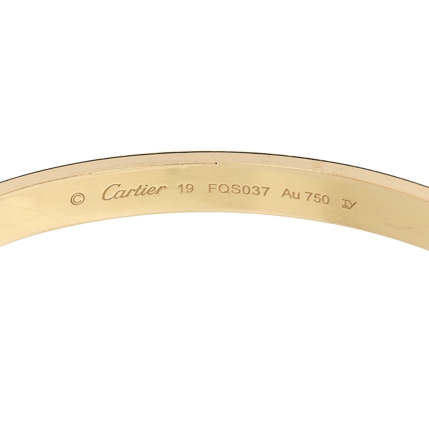 Cartier 18K Yellow Gold LOVE Bracelet 19 6 of 9